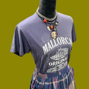 Mallorca Spain Graphic T Shirt Small Gray Tourist Souvenir 100% Cotton